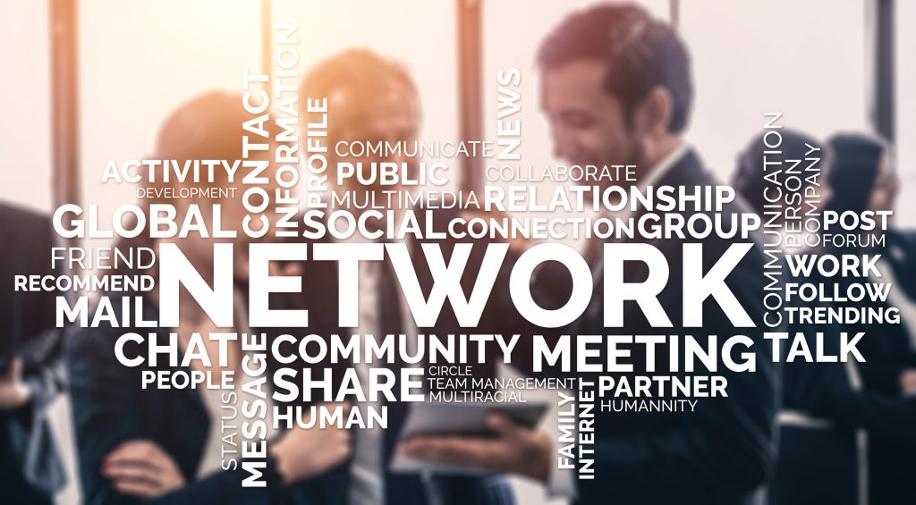 Human Resources Recruitment and People Networking Concept. Modern graphic interface showing professional employee hiring and headhunter seeking interview candidate for future manpower.